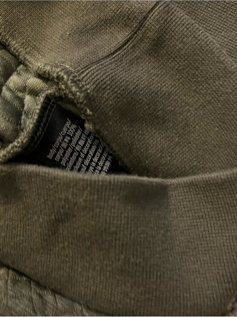 Victoria's Secret Olive Quilted Crop Sweatshirt - Picture 3 of 3